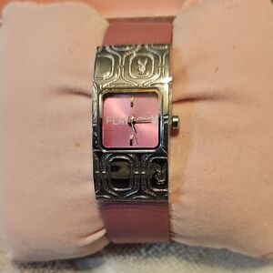 PLAYBOY Silver and Pink Women's Watch
